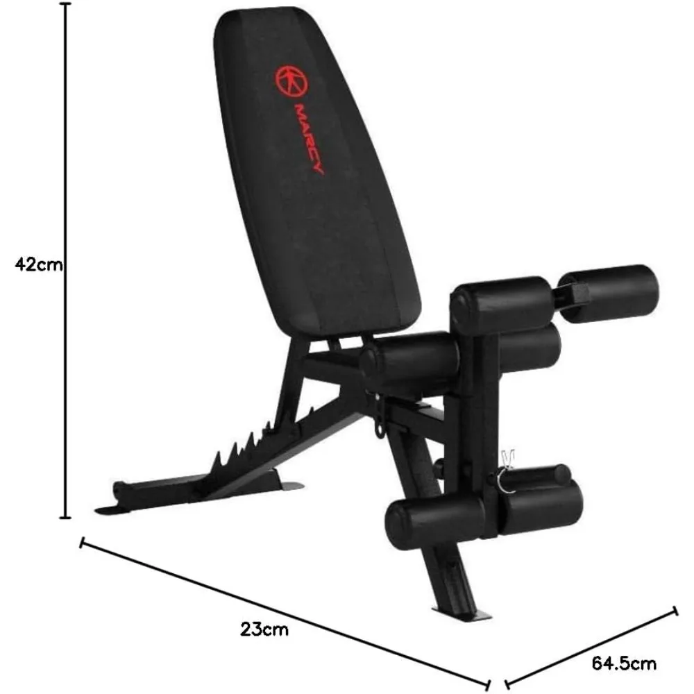 Adjustable 6 Position Utility Bench with Leg Developer and High Density Foam Padding SB-350,dark gray