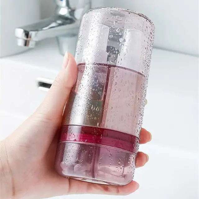 Mossa Meg A Multifunkciós Egészségügyi Sampon Rácsos Kupa Utazási Tároló Tabletta Doboz Fogkefe Hordozható Testmosás Háztartási Termékeket Palackozva - Image 6