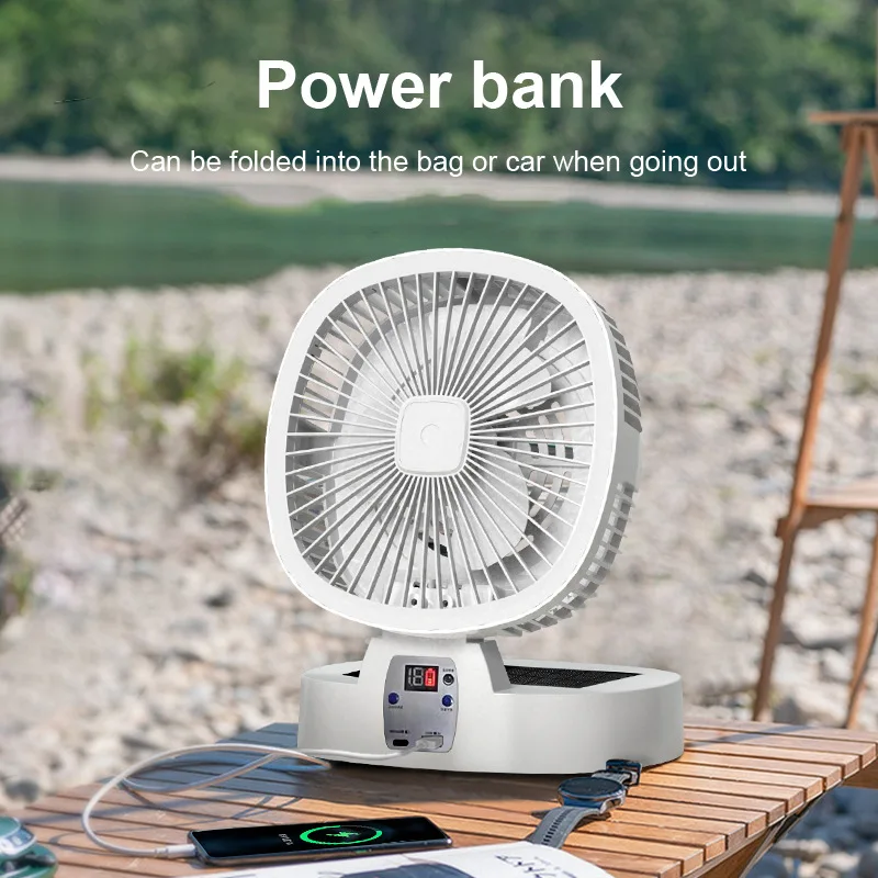 Outdoor Camping Fan Rechargeable Portable 5000mAh Solar Wireless Ceiling  Desktop USB Electric Fan 3 Speed with Remote Control - AliExpress