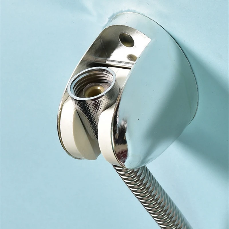 100Pcs Adjustable Shower Head Base Fixed 90 Degree Wall Mount Holder Hand-held Bracket Bathroom Shower Accessories