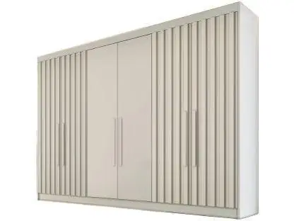 Guarda-roupa Casal 6 Portas 6 Gavetas Móveis Europa Ripado Potente 3