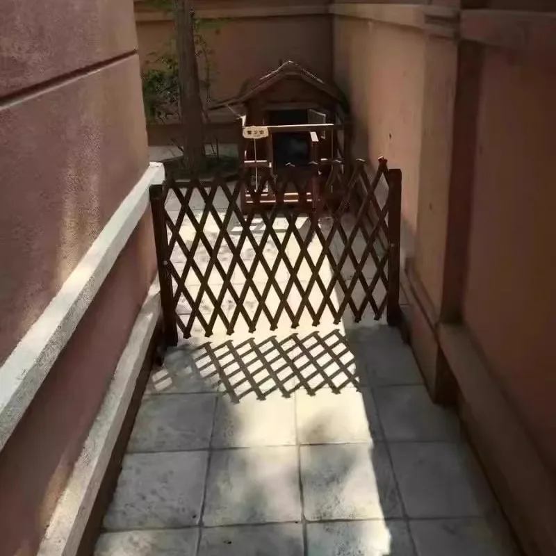 Wooden Pet Door Dog Fence Balcony Isolation Door Retractable Cat Safety Doorstop Strong and Durable Pet Products Supplies