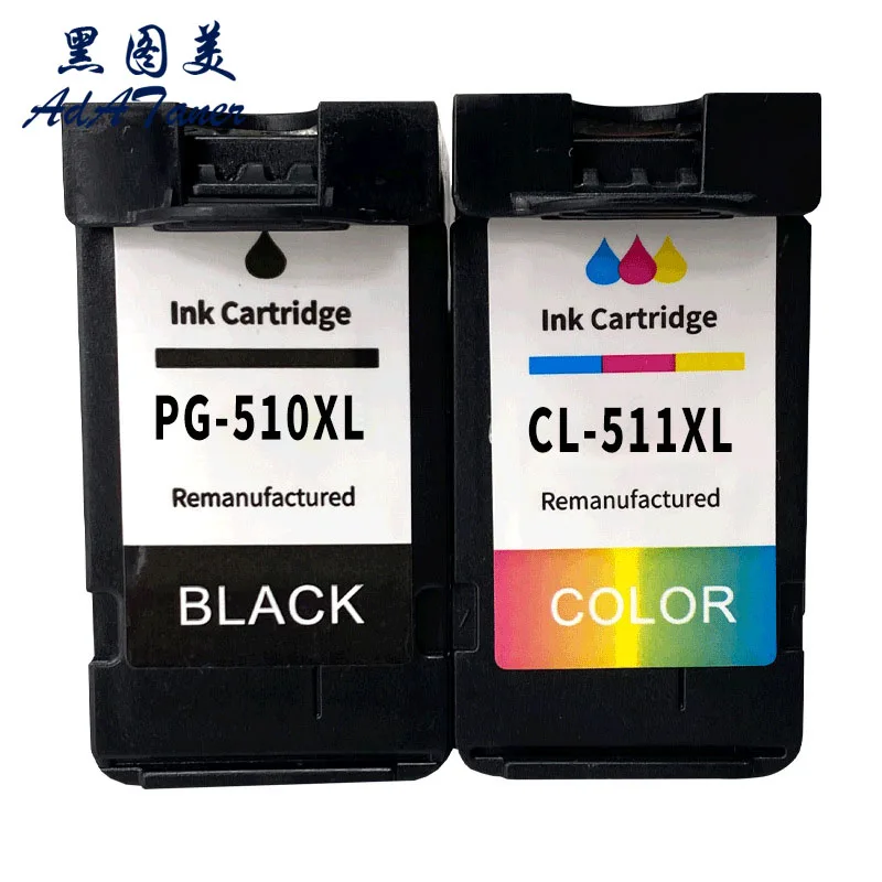 Pg-510 Pg510 Cl-511 Cl511 Cartuccia Di Inchiostro A Getto D'Inchiostro A Colori Rigenerata Premium Per Canon Pixma Mp280 Mp 230 240 250 252 260 Ip2700