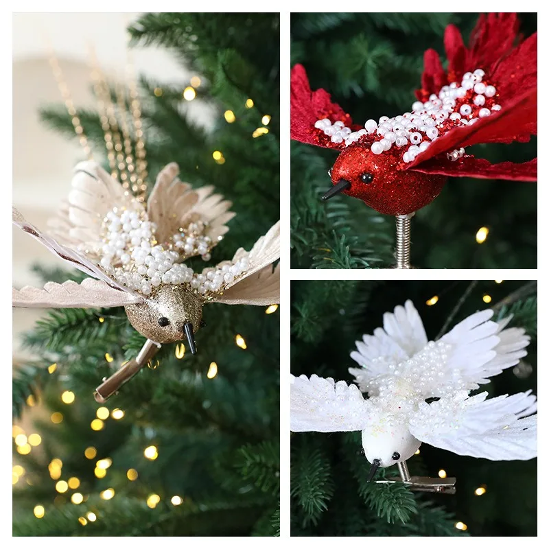Sengyuan Realistic Hummingbird Christmas Tree Decoration - Home Ornamental Birds Hanging Ornaments for Effortless Scene Setting