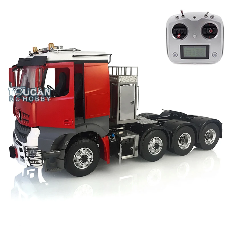 LESU 1/14 8*8 RC 3 Speed Metal Chassis Highline Tractor Truck KIT Painted Cabin W/ Light Sound ESC Radio Controller Motor Servo 5
