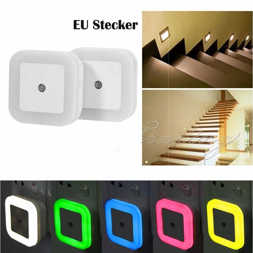 

2X Auto Motion Sensor Night LED Light Automatic Lamp Indoor Hallway Bedroom Living Room Stair Lampu Tidur Pink Blue White