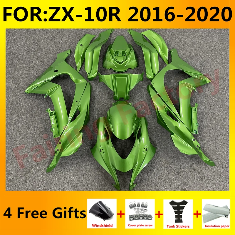 

NEW ABS Motorcycle Fairings Kit fit for Ninja ZX-10R ZX10R zx 10r 2016 2017 2018 2019 2020 bodywork full fairing set green