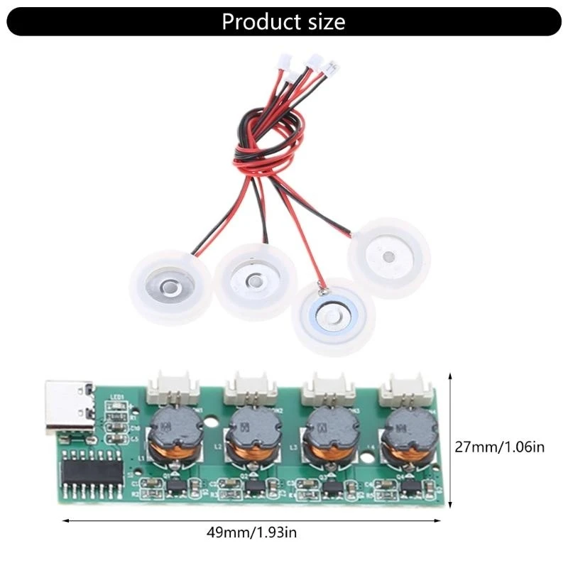 Y51A 4 Fogger Atomization Humidifier DIY ŰƮ �̽�Ʈ ����Ŀ �� ����̹� ȸ�� ����