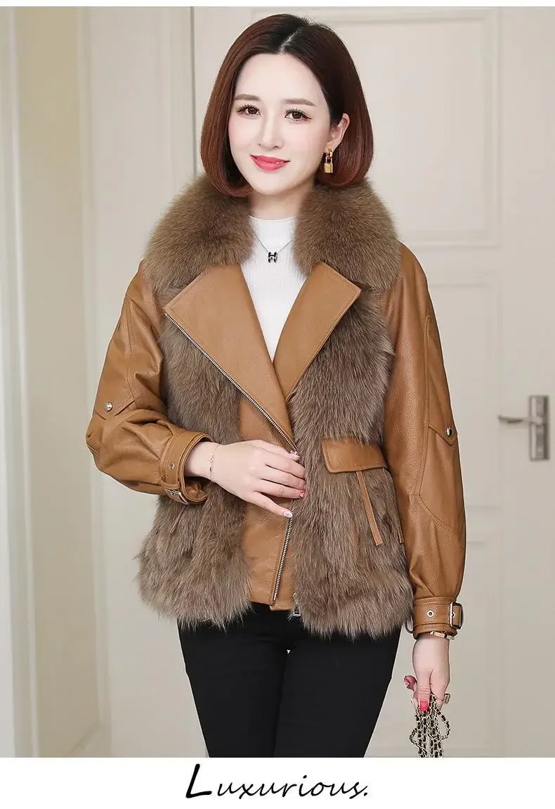 Fake Fur Coat side view