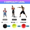 Boxing Reflex Ball Set 3 React Balls Adjustable Headband for Boxing/MMA/Krav Maga Boost Reflex Timing Focus Hand-Eye 3