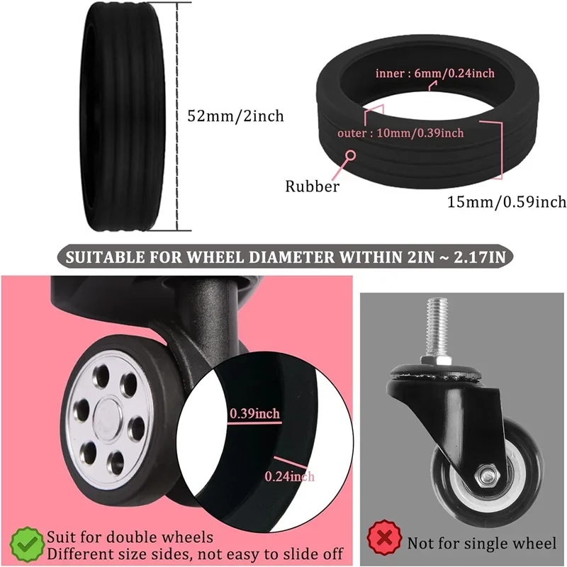 Luggage Wheel Protector 32/4PCS For Trolley Case Suitcase