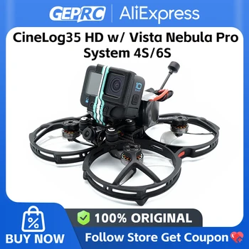 GEPRC CineLog35 HD W Vista Nebula Pro Sistema 4S/6S Cinewhoop Per RC FPV Quadcopter Freestyle Drone GEP CineLog 35