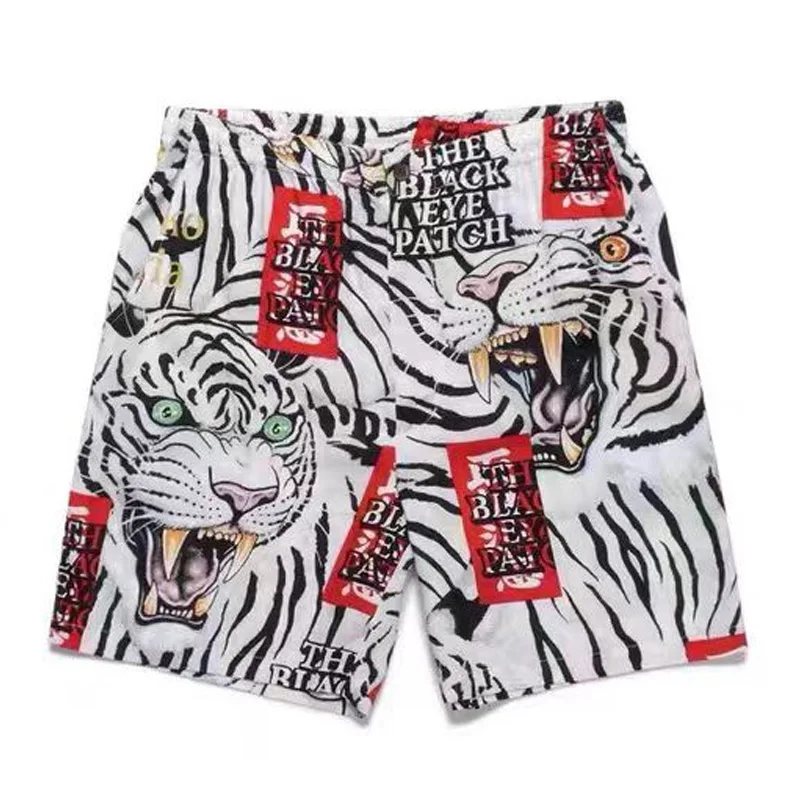 Tiger WACKO MARIA Shorts Men Woman Streetwear Khaki White Blue Summer Beach Style Fashion