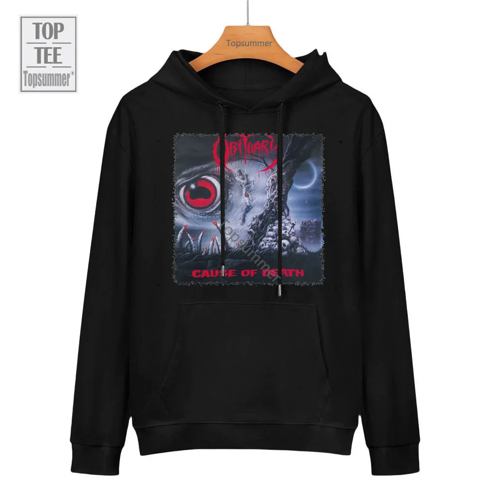 

Cause of Death Album Hoodie Obituary Tour Sweatshirts Womens Punk Rock Hoodies Cotton Top