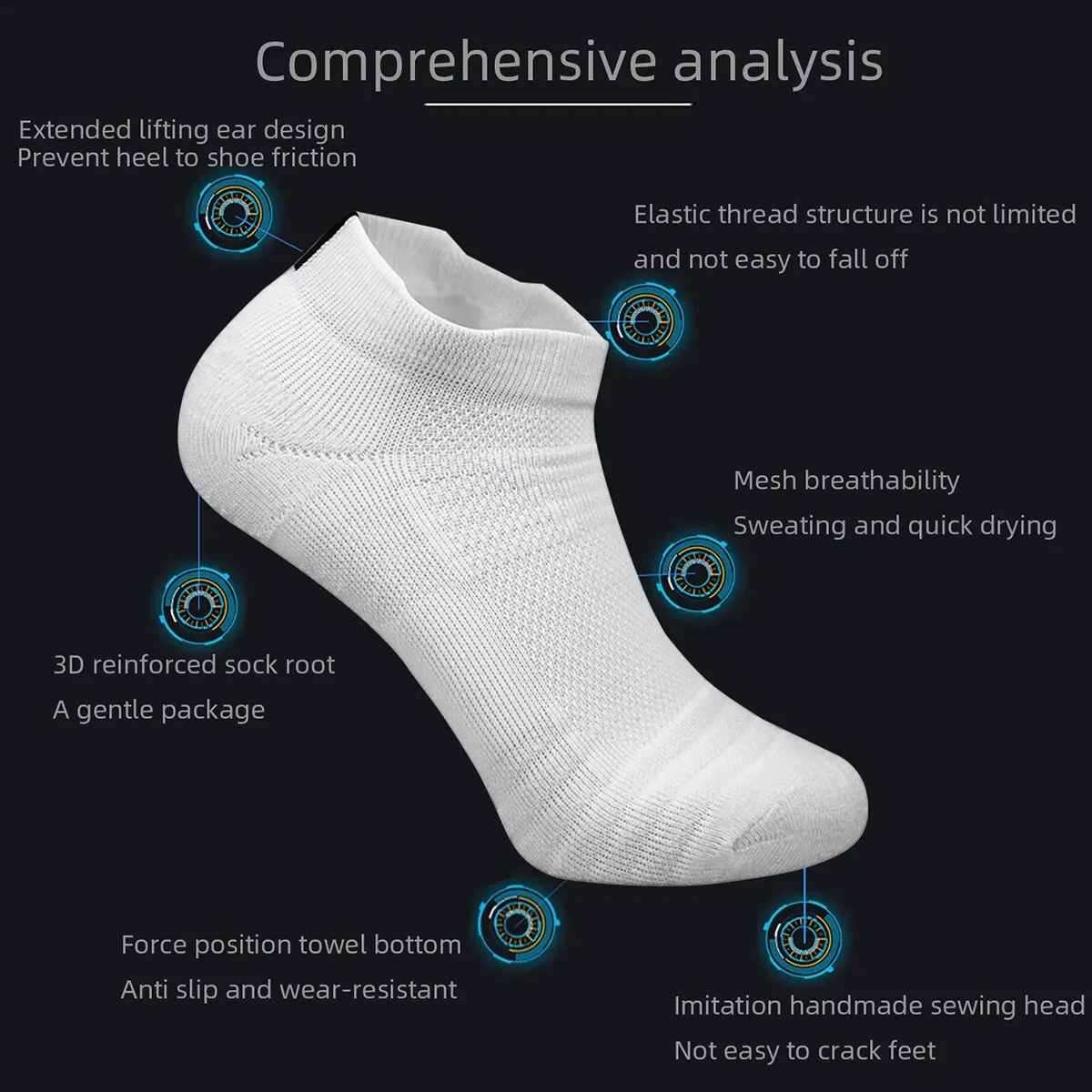 Running Ankle Socks - Cushioned Short Sports Socks for Men & Women | Breathable, Moisture Wicking