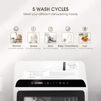 Dishwashers, Compact Dishwashers with 5 L Built-in Water Tank & Inlet Hose, 5 Washing Programs, Baby Care 2