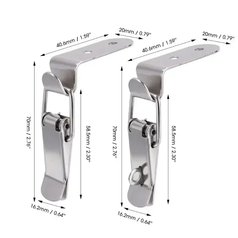 Buckle Clamp 16/2PCS Duck Mouth 90 Degree Box Closure
