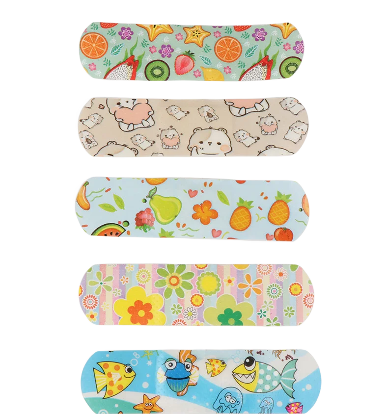100pcs Cartoon Animal Pattern Waterproof Hemostasis Kids Band Aid Stickers Adhesive Bandage Wound Strips Plasters for Children 5