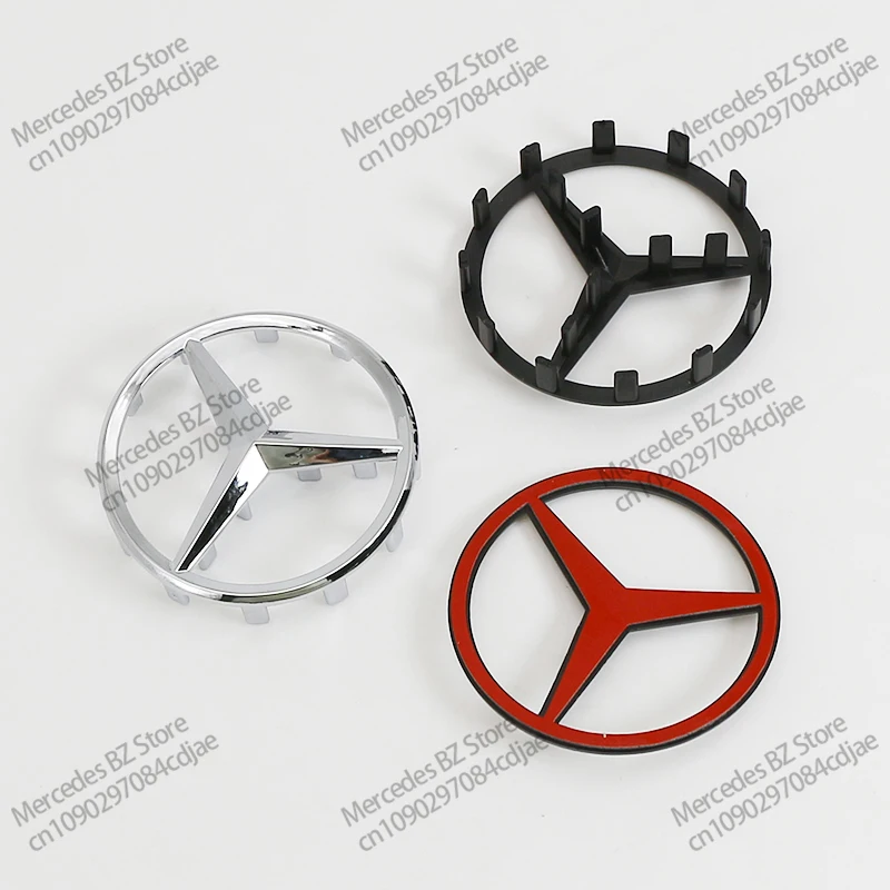 1개 52mm 57mm 자동차 스티어링 휠 로고 스티커 엠블럼 (메르세데스 벤츠 AMG W176 W202 W204 W205 W210 W211 CLA CLK CLS GLA GLC 용)