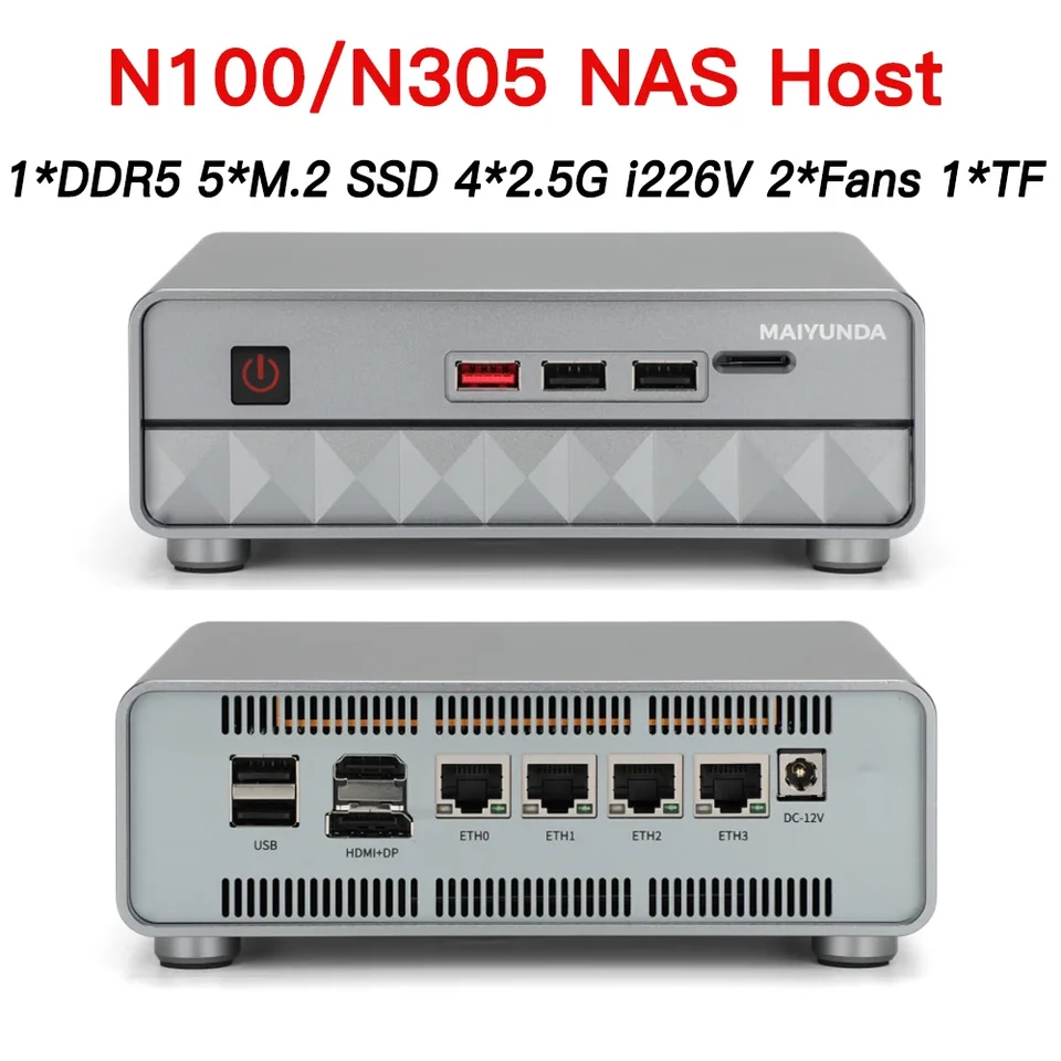 Metal Case SZBOX M1 MINI Plus N100/i3-N305 NAS Host Soft Router 1