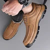 Handmade Leather Business Footwear Comfortable Quality Split Leather Men Flat Outdoor Shoes Men's Flats New Men Casual Shoes 6