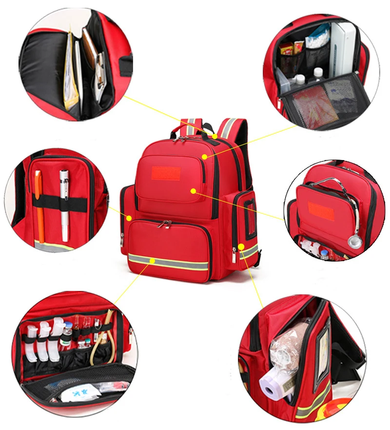 Sac D'urgence Vide, 3 Sacs Colorés Sac à Dos De Médecine D'urgence étanche  Pour Le Voyage