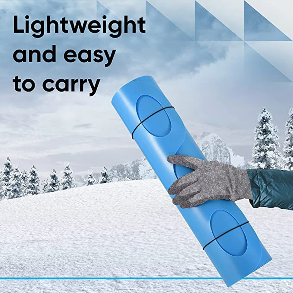 Snow Sled Flying Carpet Snow Board Mat Sliding Sled Sleigh Roll up Flexible Sledge Outdoor Sports Snowboard Skiing Pad