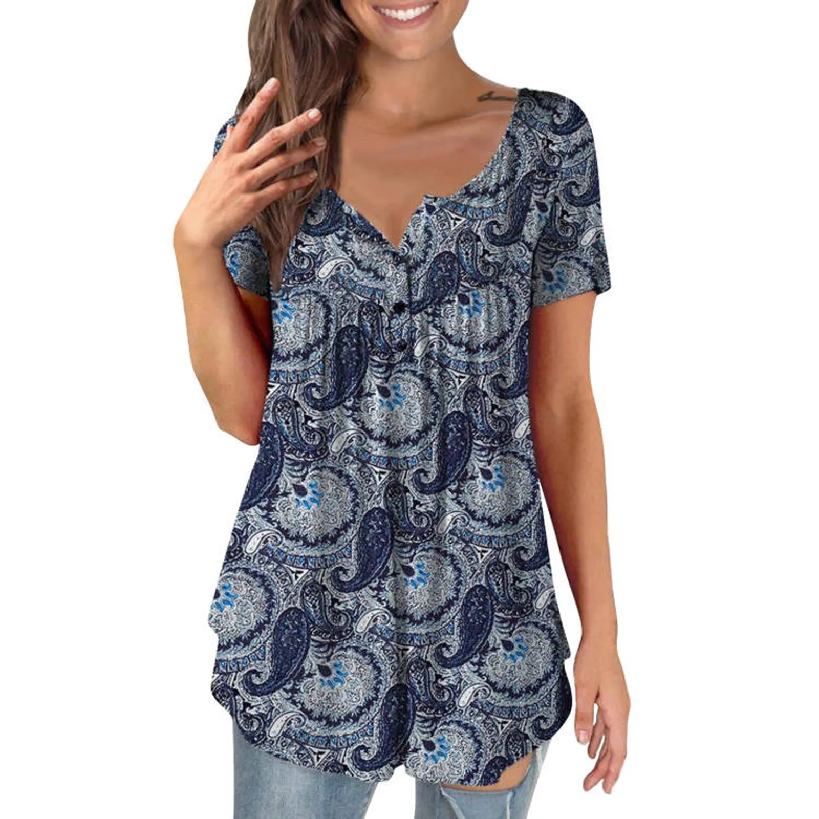 

Женские Супермягкие футболки, топы с коротким рукавом для женщин, женские полосатые футболки с пуговицами и круглым вырезом, короткий топ, Женская мода Y2k