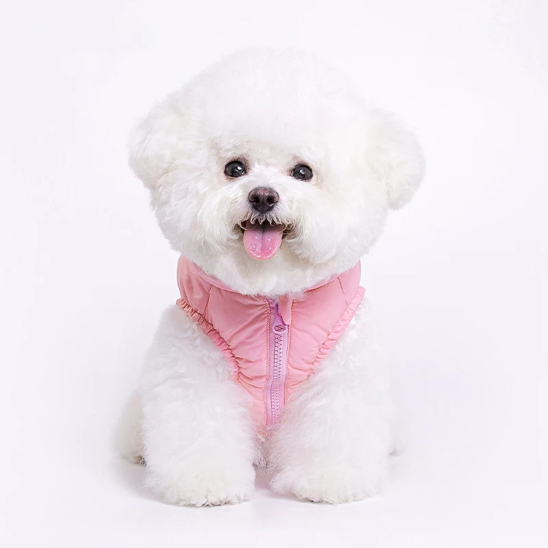 Dogs Winter Down Jacket Small Medium Dog Warm Sleeveless Vest Cat Pink White Duck Down Coat Clothing Pet Clothes