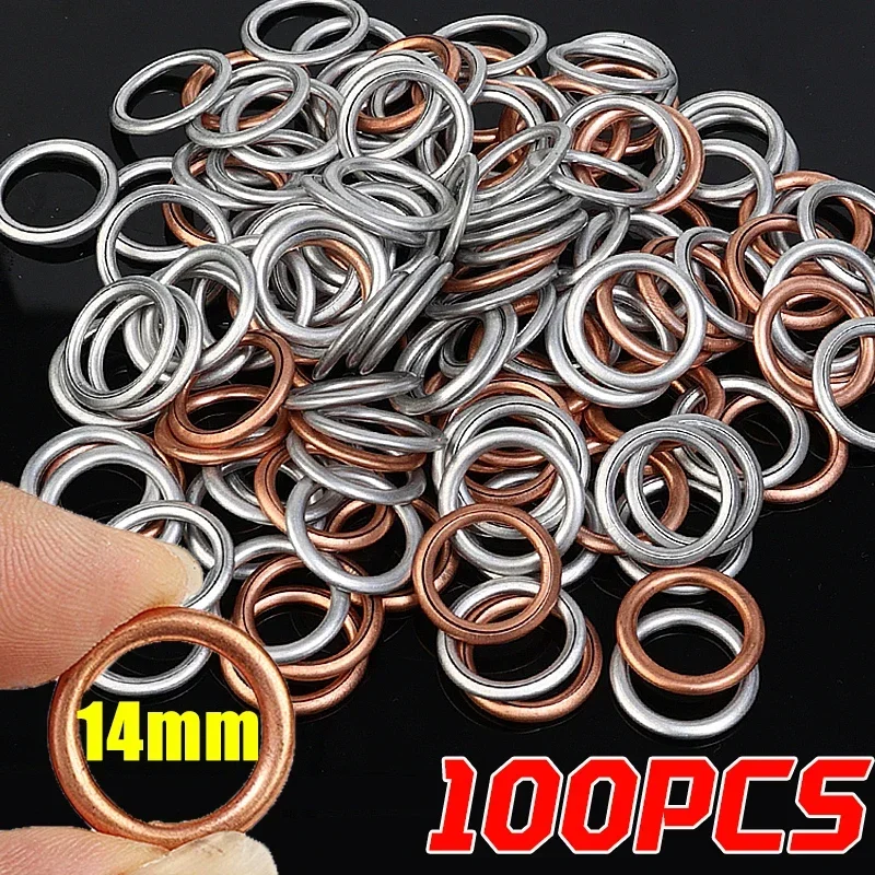 Volkswagen Audi Car Engine Oil Pan Oil Drain Screw Gasket Aluminium / Copper Seals Transmission Drain Plug Washer oil drain plug gasket oil drain plug seal washer sealing washers