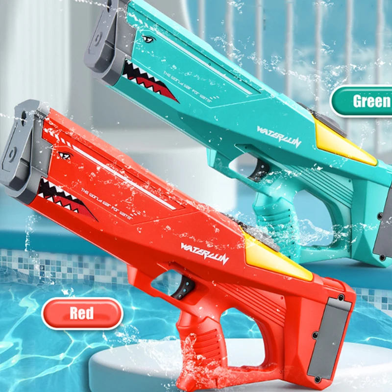 Large Capacity Water Guns Shark Adult Automatic Electric Children Outdoor Beach Games Pool Summer Toys High Pressure