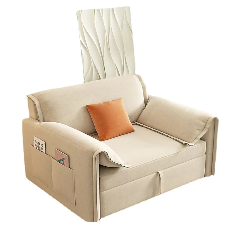 

ZC Sofa Bed Single Folding Two-Purpose Balcony Leisure Cream Style Sofa