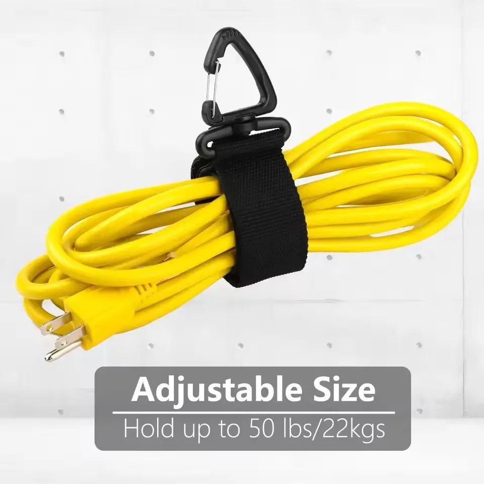 Rotating Buckle Cord Organizer Holder - Nylon Strap for Cable and Hose Management