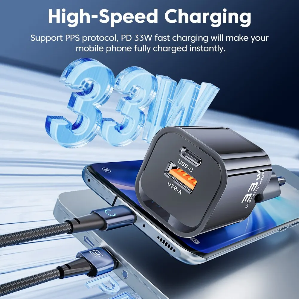 Toocki GaN USB Type C Charger Portable High Speed Charger for iPhone Xiaomi 13 Oneplus Realme PD3.0 QC3.0 PPS Cell Mobile Phone Best Sellers In Phones Accessories