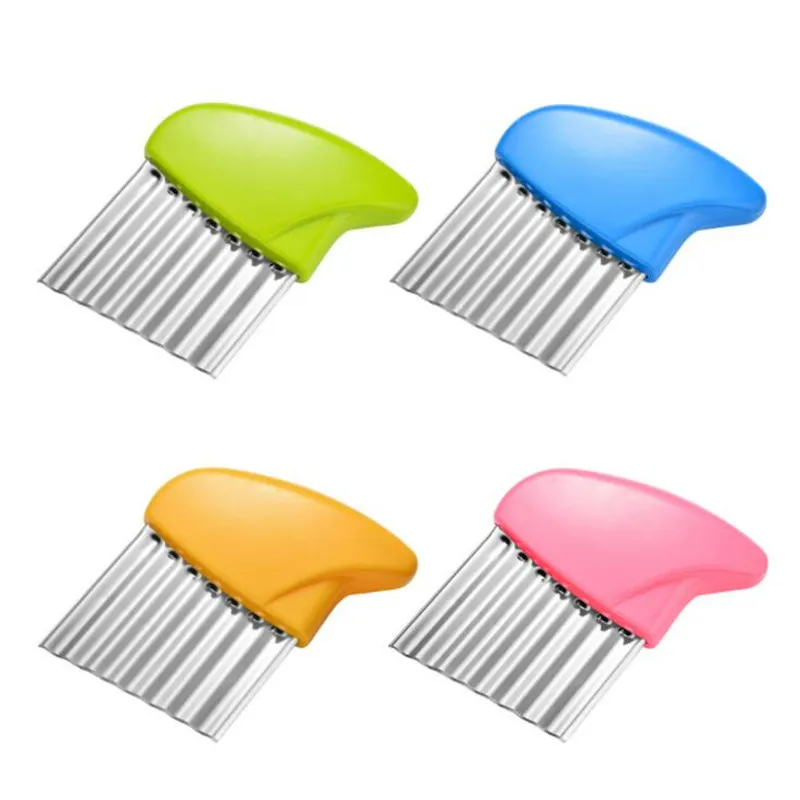 Wavy French Fries Cutter Stainless Steel Potato Slicer Vegetable Chopper Veggie Slicer Durable Kitchen Gadgets Cutter