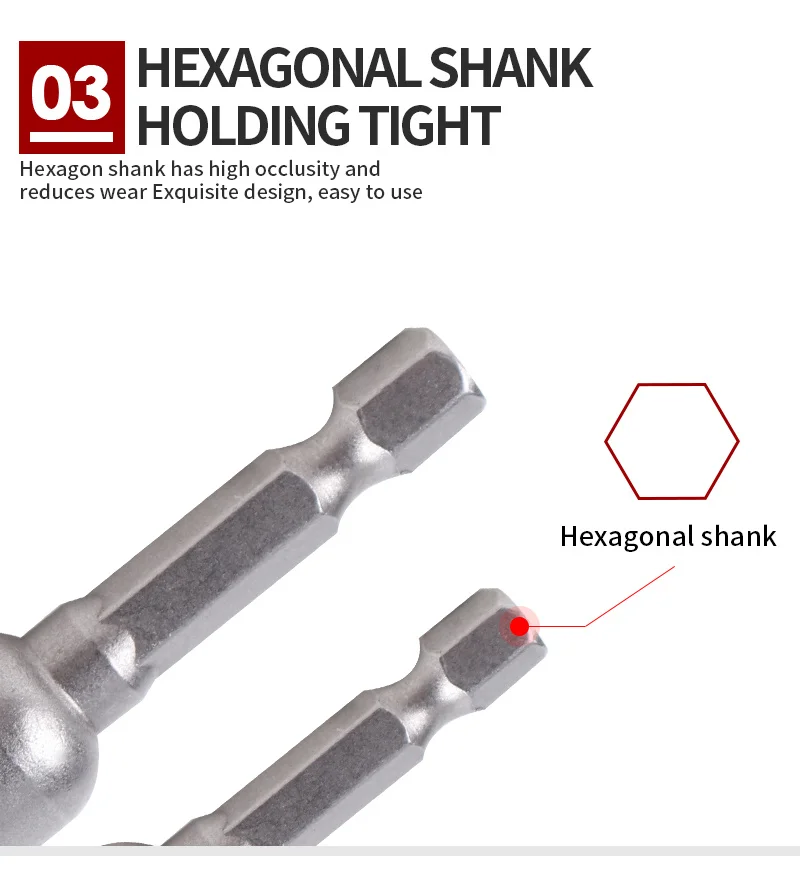 2-teiliges 6–19 mm magnetisches Steckschlüssel-Set mit metrischen Schlagmuttern-Set, 6,35 mm Sechskantschaft-Bohrer – Detail 5