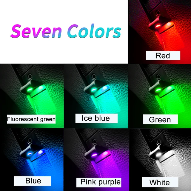 Mini lumière LED USB pour voiture, lumière d'ambiance intérieure  automatique, lampe décorative de secours, lumière colorée pour PC, 7  couleurs - AliExpress