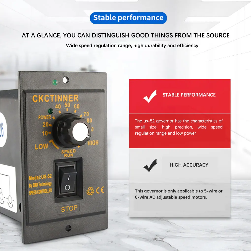 

Volt Regulator Clear Scale No Noise Pocket-size Replaced Part Speed Controller Power Control Module Motor Governor