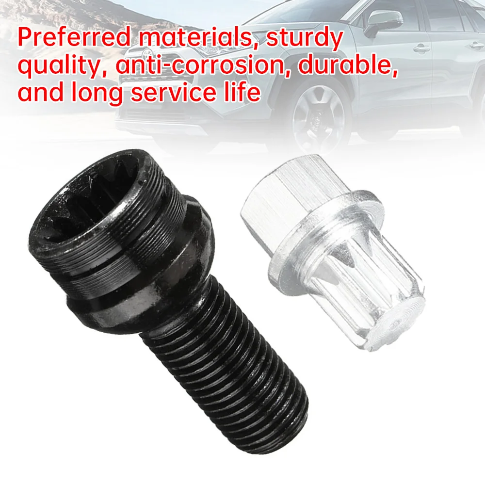 Anti-theft Wheel Screw Bolt and Lock Lug Nut 1set For VW Golf Jetta Beetle Passat Audi Car Fit 14mmX1.5MM Car Accessories
