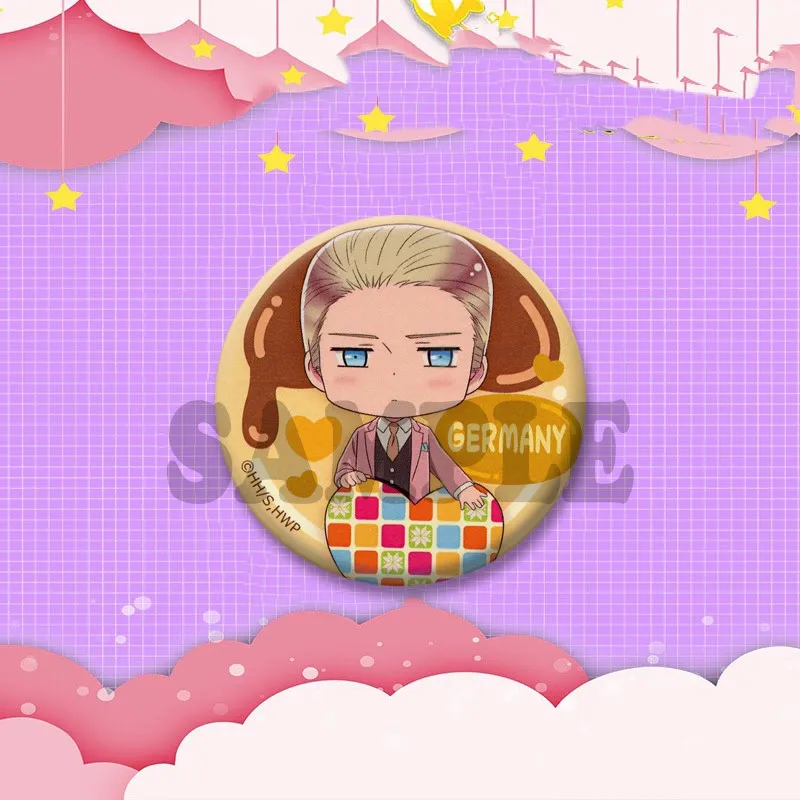 Hetalia Die Welt Twinkle Frankreich Italien England Japan Emaille Pin Cartoon Abzeichen Schmuck Brosche Zubehör Fans Sammlergeschenke – Detail 11