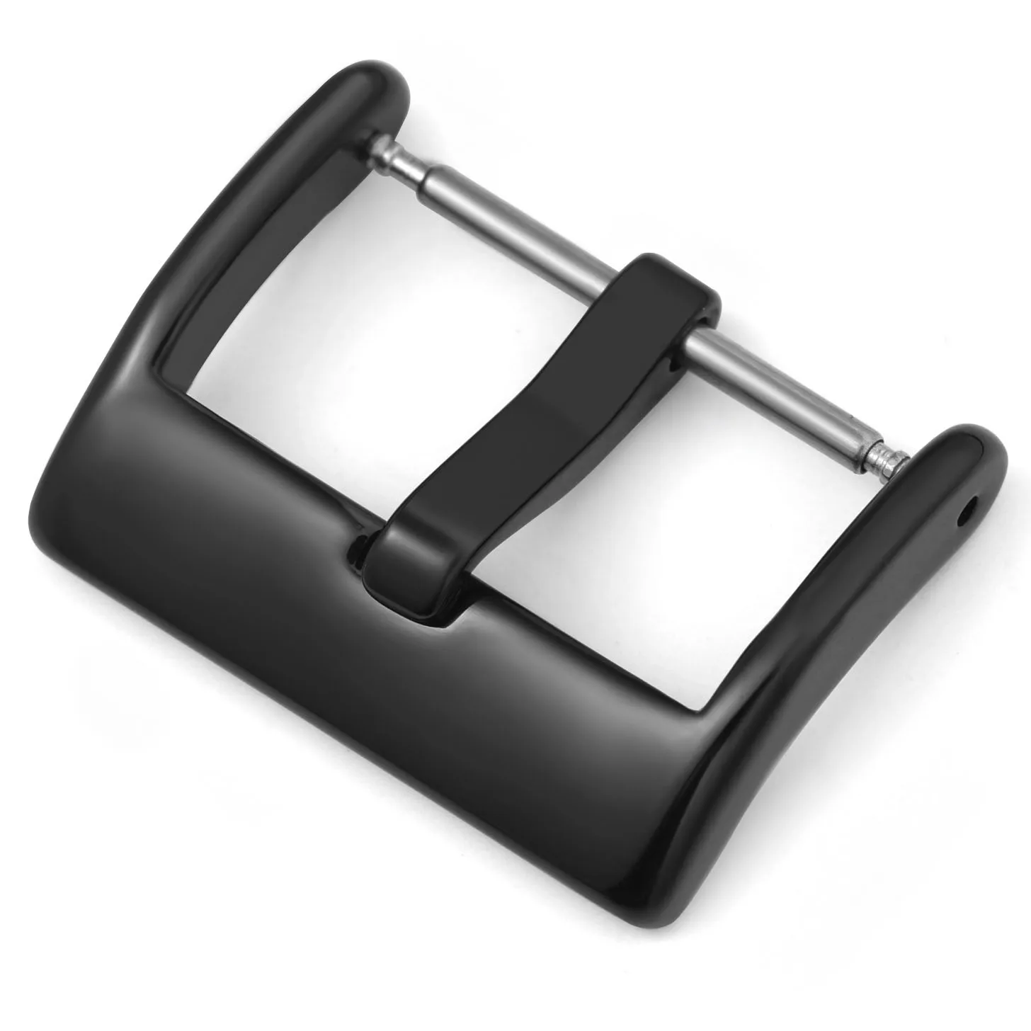Elegant Stainless Steel Watch Pin Buckle - Brushed Matte Finish in Silver, Gold, Black - Leather Band Clasp Accessories