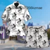 Mickey And Friends Cruise Hawaiian Shirt Shorts Set Casual Beach Short Sleeve Set Disney Beach Shorts Retro Button Shirt 2