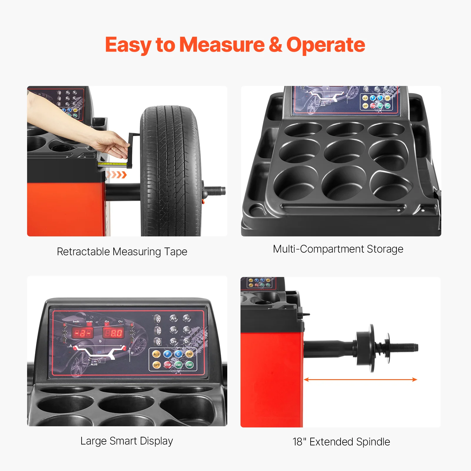 SucceBuy Electric Tire Changer, Tire Changer Tire Balancer with 1.5HP Motor and Auto Calibration Mode, Fit for Sedans/SUV/Pickup