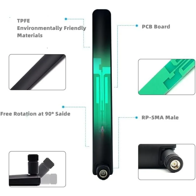1pcs 600-6000MHz 4G 5G Omni-directional Antenna High Gain 12dBi RP SMA Male for