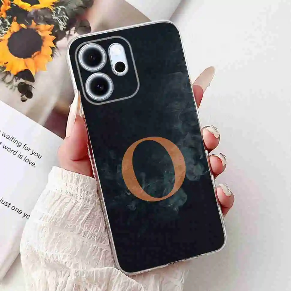 Stylish Alphabet Crown TPU Silicone Phone Case - Fits 6.57 Devices