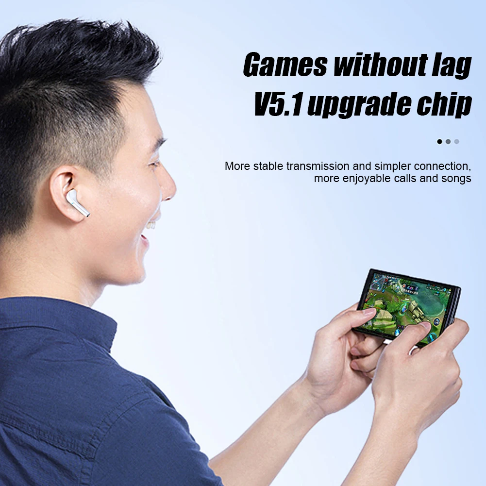 Wireless Earbuds Bluetooth Compatible Long Battery Life Headphones HiFi Touch Control Earbuds HD