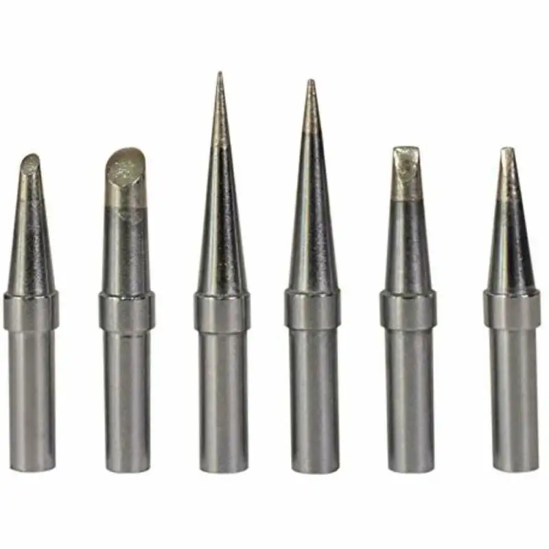 6Pcs/Set Soldering Iron Tips Replacement ET Soldering Iron Tips For Weller WE1010NA WESD51 WES50/51 PES50/51 LR21 Series Solder filler wire