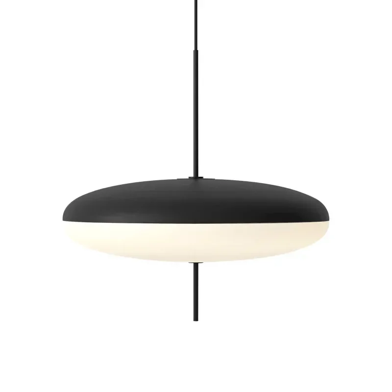 Modern Simple Astep Pendant Light Restaurant Living Lamp Bedroom Study Bar LED Lamp Black And White UFO Chandelier 5