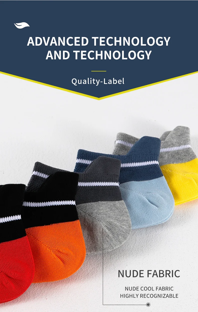Men Cotton Ankle Socks – Summer Casual Patchwork Low Cut Breathable Sock Set