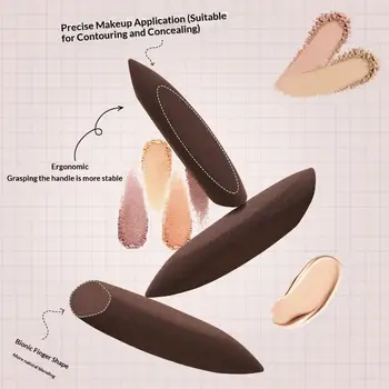 Spugne Dettagliate per il Trucco, Applicatori per Fondotinta in Polvere e Crema, Strumenti Cosmetici per Contorno e Illuminante